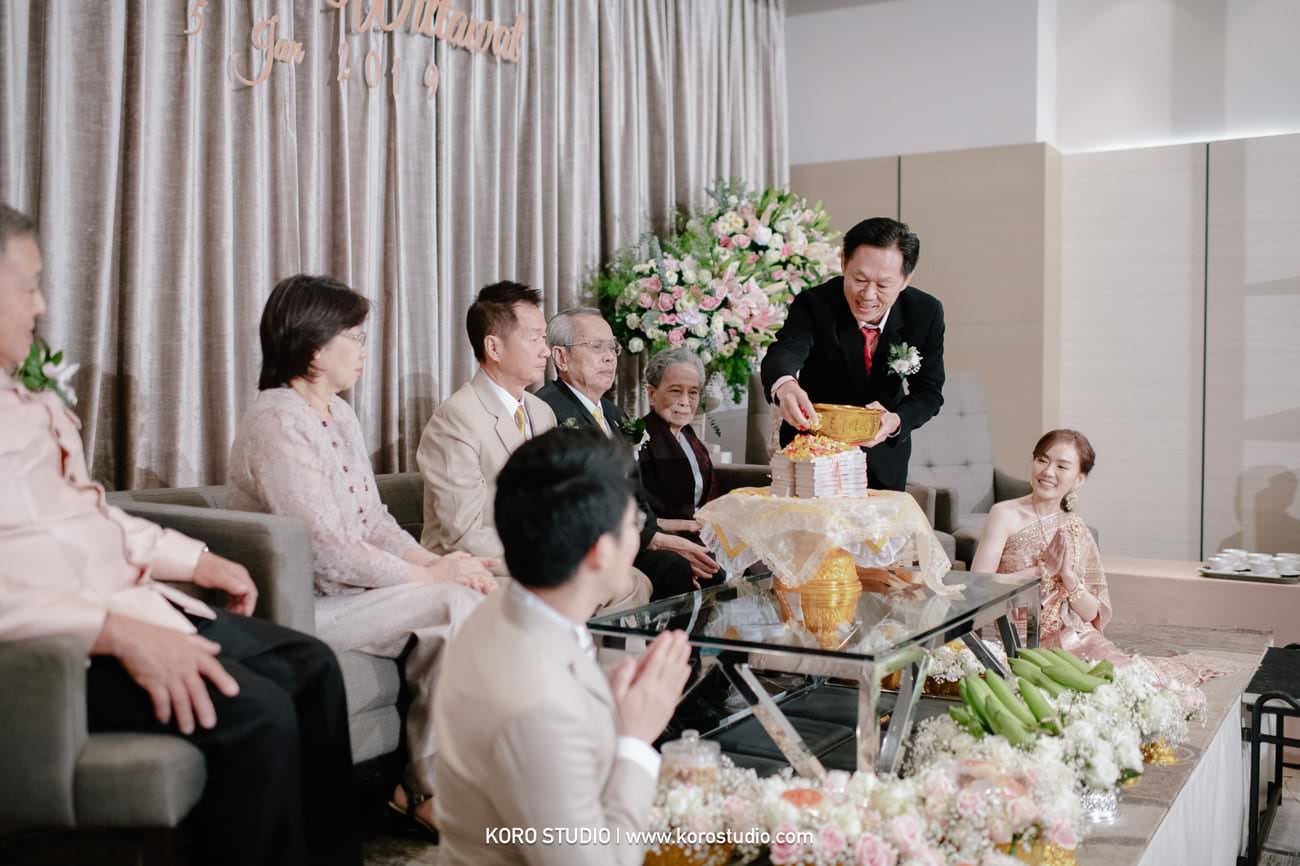 Okura Prestige Bangkok, Thai - Chinese Wedding Ceremony Chayapa and Wittawat - ช่างภาพงานแต่ง ภาพงานแต่งงาน พิธีงานแต่งงานเช้าแบบไทย-จีน คุณข้าวโพด และคุณวิท โรงแรมดิโอกุระ เพรสทีจ กรุงเทพ